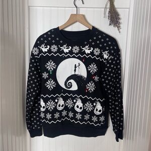The Nightmare Before Christmas Black Crewneck Sweater